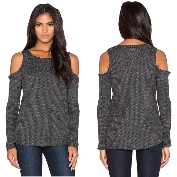 Chaser thermal cold shoulder tee in eclipse - Picture 1 of 6